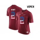 2016 US Flag Fashion Women Alabama Crimson Tide Jalen Hurts #2 College Football Limited Jerseys - Crimson