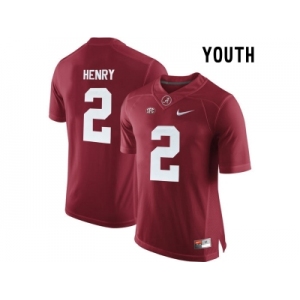 2015 Youth Alabama Crimson Tide Derrick Henry #2 College Football Limited Jersey - Crimson