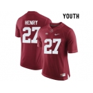 2015 Youth Alabama Crimson Tide Derrick Henry #27 College Football Diamond Quest Jersey - Crimson