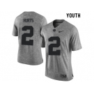 2016 Youth Heather Gray Alabama Crimson Tide Jalen Hurts #2 College Football Limited Jerseys - Gridiron Gray