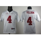 Alabama Crimson Tide #4 T.J Yeldon White Kids Jersey