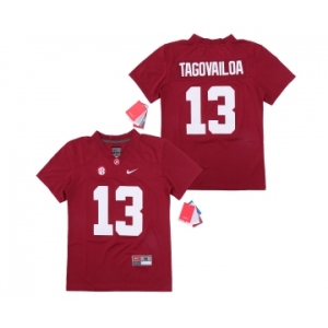 Youth Alabama Crimson Tide #13 Tua Tagovailoa Red Youth College Football Jersey