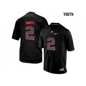 Youth Alabama Crimson Tide Jalen Hurts #2 College Football Limited Jerseys - Blackout