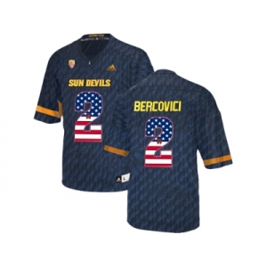 2016 US Flag Fashion Men's Arizona State Sun Devils Mike Bercovici #2 College Football Jersey - Black