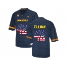 2016 US Flag Fashion Men's Arizona State Sun Devils Pat Tillman #42 College Football Jersey - Black