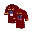 2016 US Flag Fashion Men's Arizona State Sun Devils Pat Tillman #42 College Football Jersey - Maroon