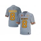 Men's Arizona State Sun Devils D.J. Foster #8 Desert Fuel College Football Jersey - Grey