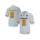 Men's Arizona State Sun Devils Mike Bercovici #2 Desert Ice College Football Jersey - White