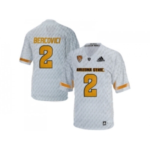 Men's Arizona State Sun Devils Mike Bercovici #2 Desert Ice College Football Jersey - White