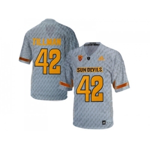 Men's Arizona State Sun Devils Pat Tillman #42 Desert Fuel College Football Jersey - Grey