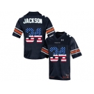 2016 US Flag Fashion Men's Under Armour Bo Jackson #34 Auburn Tigers College Football Throwback Jersey - Navy Blue