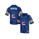 2016 US Flag Fashion Men's Under Armour Cam Newton #2 Auburn Tigers College Football Throwback Jersey - Navy Blue