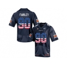 2016 US Flag Fashion Men's Under Armour Nick Fairley #90 Auburn Tigers College Football Jersey - Navy Blue