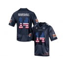 2016 US Flag Fashion Men's Under Armour Nick Marshall #14 Auburn Tigers College Football Jersey - Navy Blue