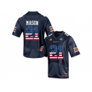 2016 US Flag Fashion Men's Under Armour Tre Mason #21 Auburn Tigers College Football Jersey - Navy Blue