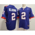 Men's Clemson Tigers #2 Cade Klubnik Purple F.U.S.E. Stitched Football Jersey