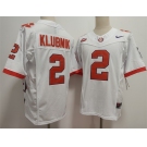 Men's Clemson Tigers #2 Cade Klubnik White F.U.S.E. Stitched Football Jersey