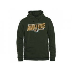 Bemidji State Beavers Double Bar Pullover Hoodie Green