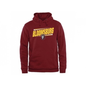 Bloomsburg Huskies Double Bar Pullover Hoodie Maroon