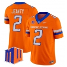 Men's Boise State Broncos #2 Ashton Jeanty Orange 2024 F.U.S.E. Vapor Limited Stitched Football Jersey