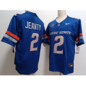 Men's Boise State Broncos #2 Ashton Jeanty Royal 2024 F.U.S.E. Vapor Limited Stitched Football Jersey