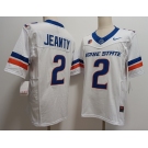 Men's Boise State Broncos #2 Ashton Jeanty White 2024 F.U.S.E. Vapor Limited Stitched Football Jersey