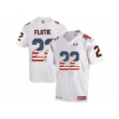 2016 US Flag Fashion Men's Under Armour Boston College Eagles Doug Flutie #22 Fenway Event Authentic Performance Jersey - White