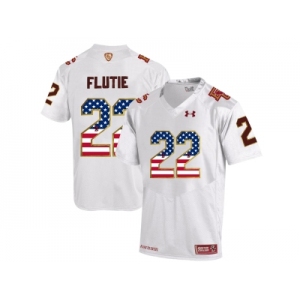 2016 US Flag Fashion Men's Under Armour Boston College Eagles Doug Flutie #22 Fenway Event Authentic Performance Jersey - White