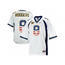 2016 US Flag Fashion Men's California Golden Bears Aaron Rodgers #8 College Football Jersey - White