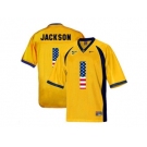 2016 US Flag Fashion Men's California Golden Bears DeSean Jackson #1 College Football Jersey - Golden