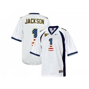 2016 US Flag Fashion Men's California Golden Bears DeSean Jackson #1 College Football Jersey - White