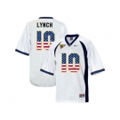 2016 US Flag Fashion Men's California Golden Bears Marshawn Lynch #10 College Football Jersey - White