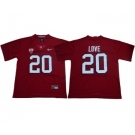 Cardinal #20 Bryce Love Red Limited Stitched NCAA Jersey