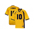 Men's California Golden Bears Marshawn Lynch #10 College Football Jersey - Golden