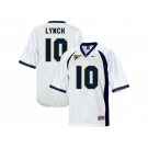 Men's California Golden Bears Marshawn Lynch #10 College Football Jersey - White