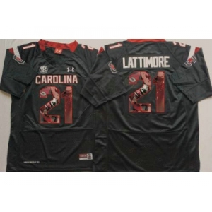 South Carolina Fighting Gamecocks #21 Marcus Lattimore Black Player Fashion Stitched NCAA Jersey