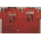 South Carolina Fighting Gamecocks #21 Marcus Lattimore Red Player Fashion Stitched NCAA Jersey