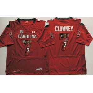 South Carolina Fighting Gamecocks #7 Jadeveon Clowney Red Player Fashion Stitched NCAA Jersey