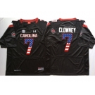 South Carolina Gamecocks #7 Jadeveon Clowney Black USA Flag College Jersey