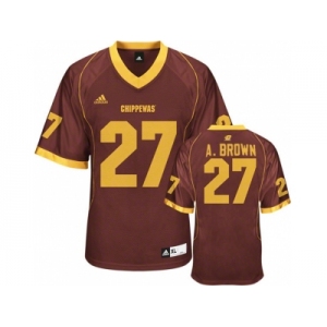 Central Michigan Chippewas Antonio Brown #27 College Football Jersey - Maroon