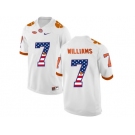 2016 US Flag Fashion Clemson Tigers Mike Williams #7 College Football Limited Jersey - White