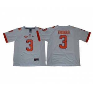 Clemson Tigers #3 Xavier Thomas White College Football Jersey