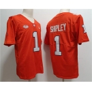 Men's Clemson Tigers #1 Will Shipley Orange Stitched Football Jersey