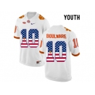 2016 US Flag Fashion Youth Clemson Tigers Ben Boulware #10 College Football Limited Jersey - White