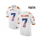 2016 US Flag Fashion Youth Clemson Tigers Mike Williams #7 College Football Limited Jersey - White