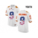 2016 US Flag Fashion Youth Clemson Tigers Wayne Gallman II #9 College Football Limited Jersey - White