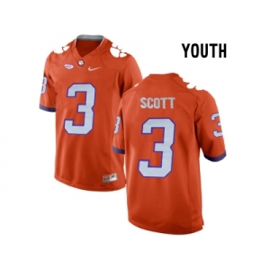 2016 Youth Clemson Tigers Artavis Scott #3 College Football Limited Jersey - Orange