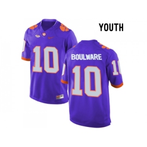 2016 Youth Clemson Tigers Ben Boulware #10 College Football Limited Jersey - Purple