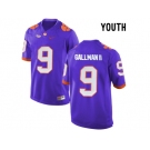 2016 Youth Clemson Tigers Wayne Gallman II #9 College Football Limited Jersey - Purple