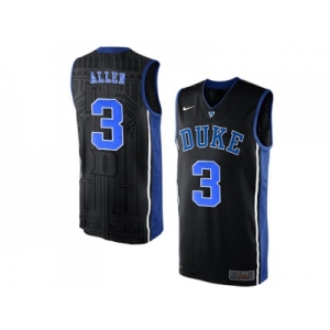 Men's Duke Blue Devils Garyson Allen #3 V Neck College Basketball Elite Jersey - Black